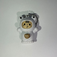 Breloc figurina cu schimbare a fetei, Cartoon Face, 4 cm, alb, Vivo FIGURINA-WHITE